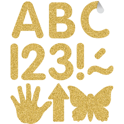 Gold Glitz Classic Self-Adhesive Letters Uppercase
