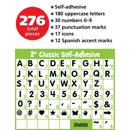 Gold Glitz Classic Self-Adhesive Letters Uppercase