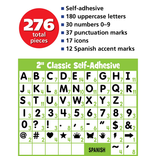 Gold Glitz Classic Self-Adhesive Letters Uppercase
