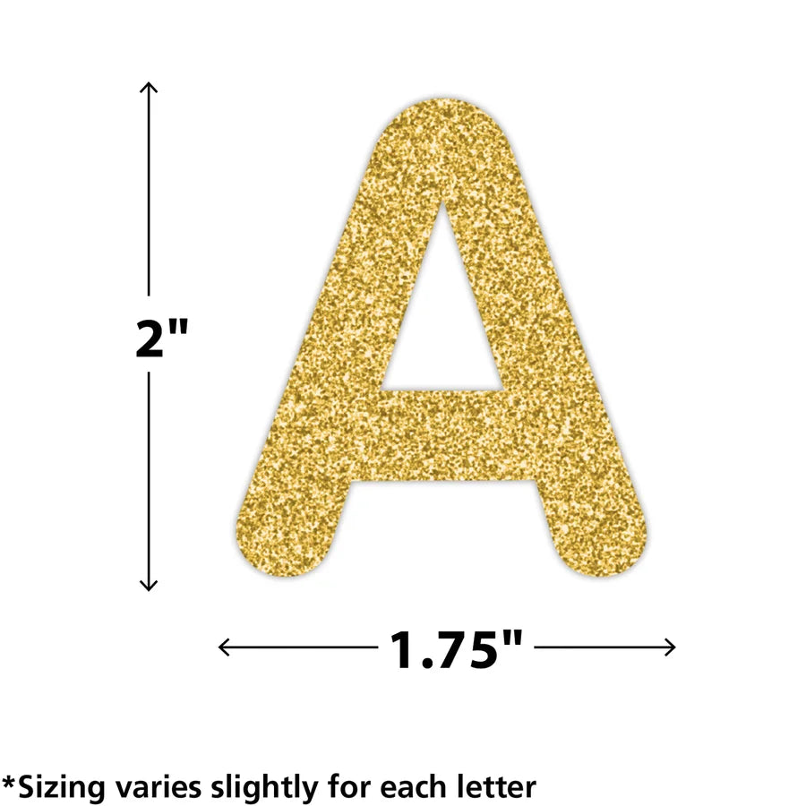 Gold Glitz Classic Self-Adhesive Letters Uppercase