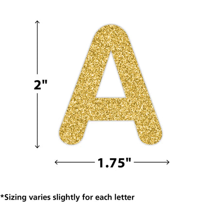 Gold Glitz Classic Self-Adhesive Letters Uppercase