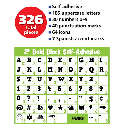 Brights 4Ever Bold Block Self-Adhesive Letters Uppercase