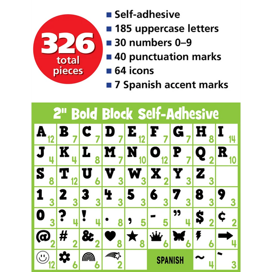 Brights 4Ever Bold Block Self-Adhesive Letters Uppercase