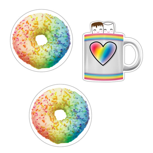 Industrial Cafe Donuts and Cocoa Mugs Cut-Outs