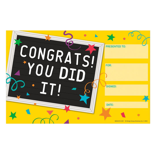You Did It! Recognition Award