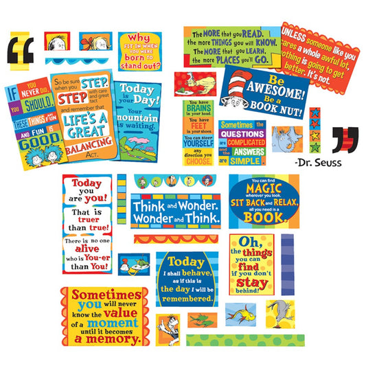 Dr. Seuss 35 Quotes Bulletin Board Set