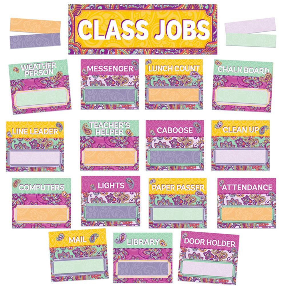 Positively Paisley Class Jobs Mini Bulletin Board
