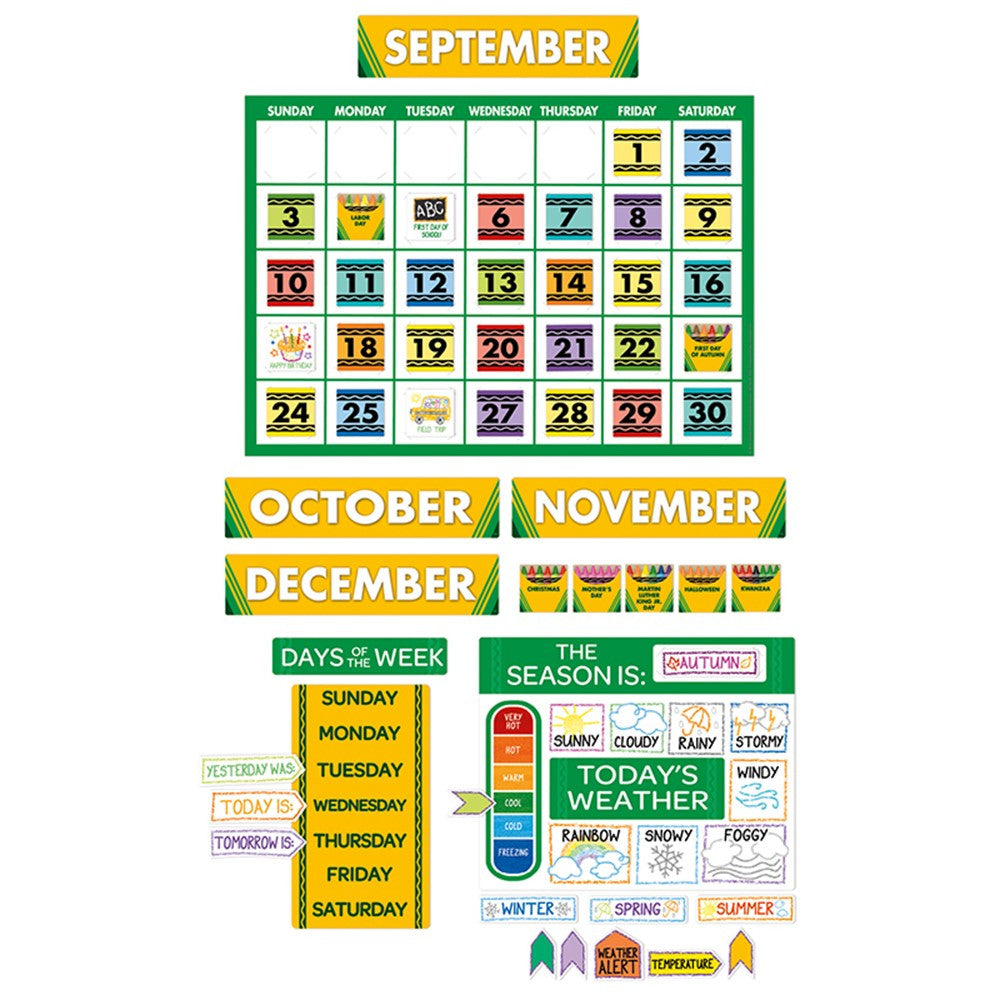 Crayola Calendar Bulletin Board Set