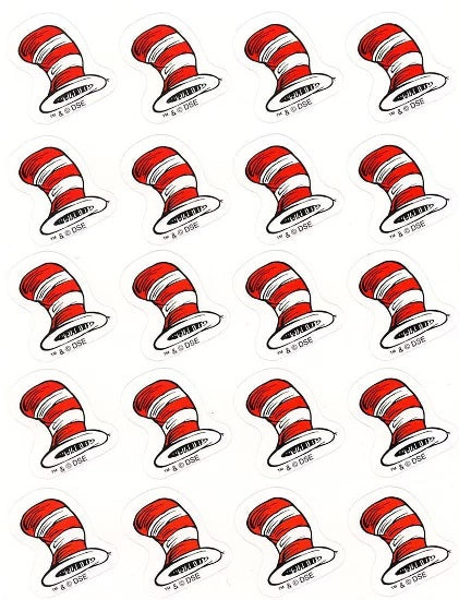 Dr. Seuss` The Cat`s Hat Theme Stickers