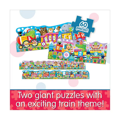 Puzzle Doubles! - ABC & 123 Trains: 60pc