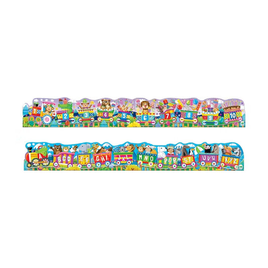 Puzzle Doubles! - ABC & 123 Trains: 60pc