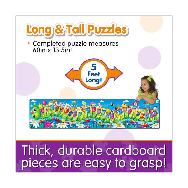 Long & Tall Floor Puzzle ABC Caterpillar 51pc