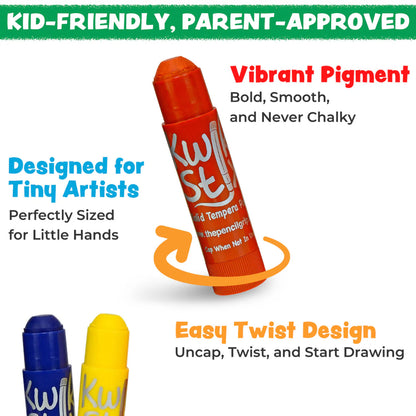 Kwik Stix Paint Sticks, Set of 12 Classic Colors