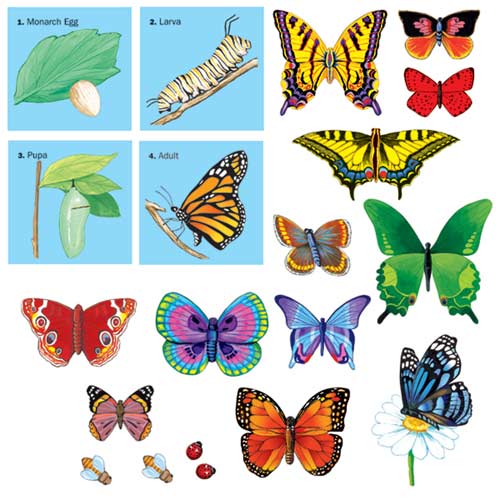 Butterflies Precut Felt Pieces, 20 Pieces Set