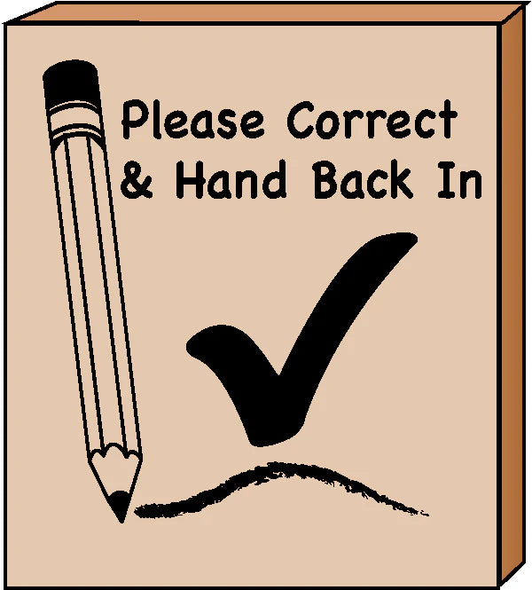 Teacher's Stamp - Correct And Hand Back In