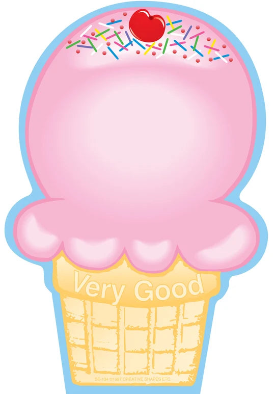 Large Notepad - Ice Cream Cone