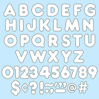 White Casual Uppercase Ready Letters®