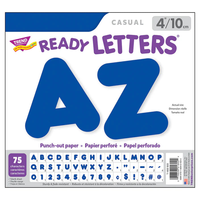 Royal Blue Casual Uppercase Ready Letters®