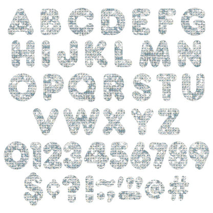 Silver Sparkle Casual Uppercase Ready Letters®