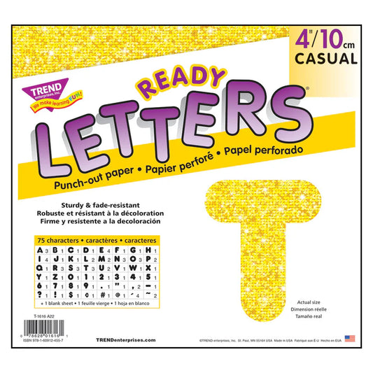 Yellow Sparkle Casual Uppercase Ready Letters®