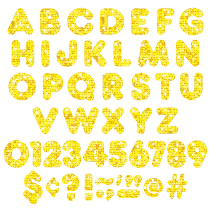 Yellow Sparkle Casual Uppercase Ready Letters®