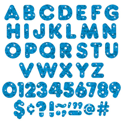 Blue Sparkle Casual Uppercase Ready Letters®