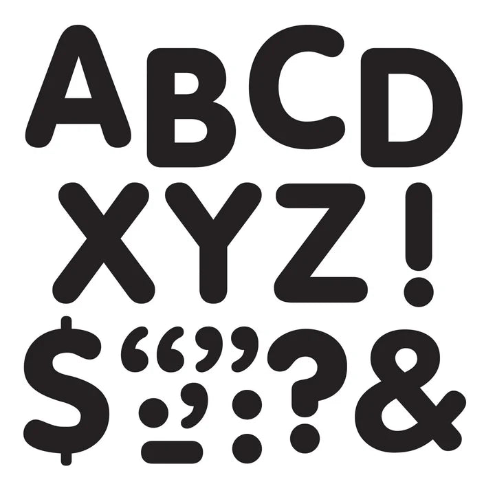 Black Letters STICK-EZE® Stick-On Letters