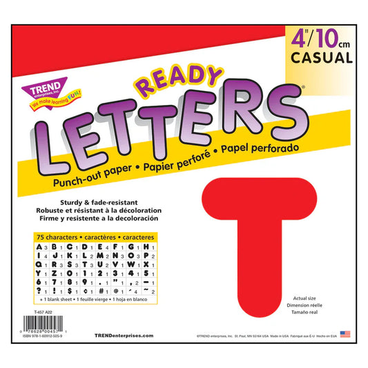Red Casual Uppercase Ready Letters®