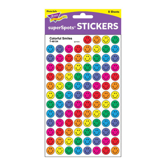 Colorful Smiles superSpots® Stickers