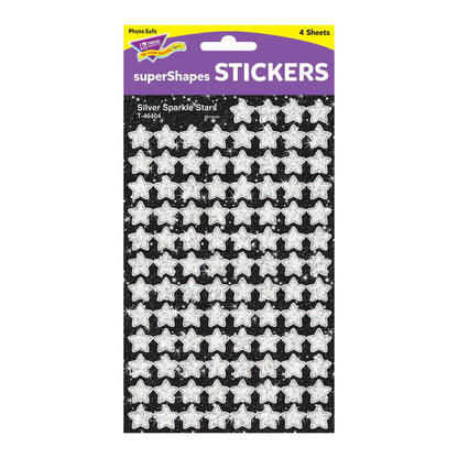 Silver Stars superShapes Stickers – Sparkle