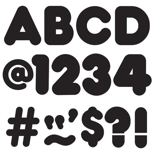 Black Casual Uppercase Ready Letters®