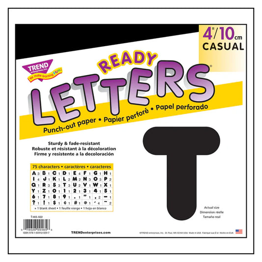 Black Casual Uppercase Ready Letters®