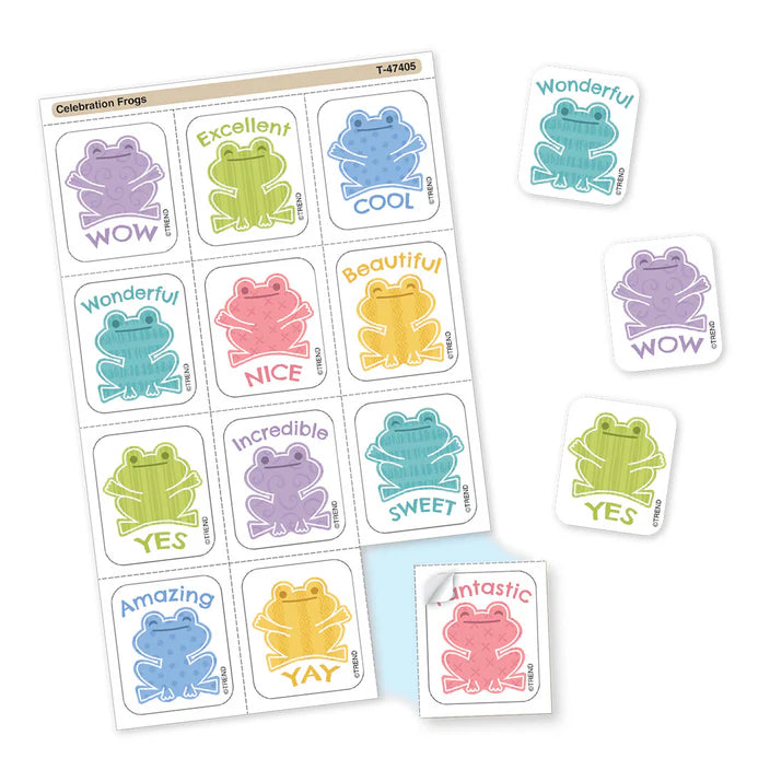 Good To Grow Celebration Frogs Tear & Share Stickers
