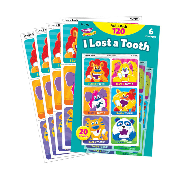I Lost a Tooth Tear & Share Stickers™ Value Pack