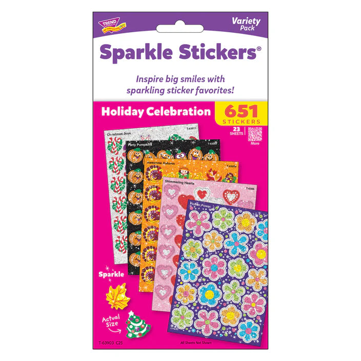 Holiday Celebration Sparkle Stickers® Variety Pack