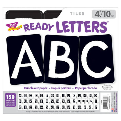 Black Tiles Uppercase (English/Spanish) Ready Letters®