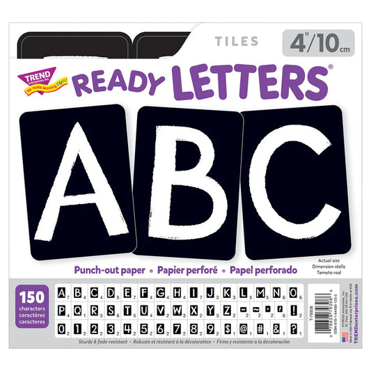 Black Tiles Uppercase (English/Spanish) Ready Letters®