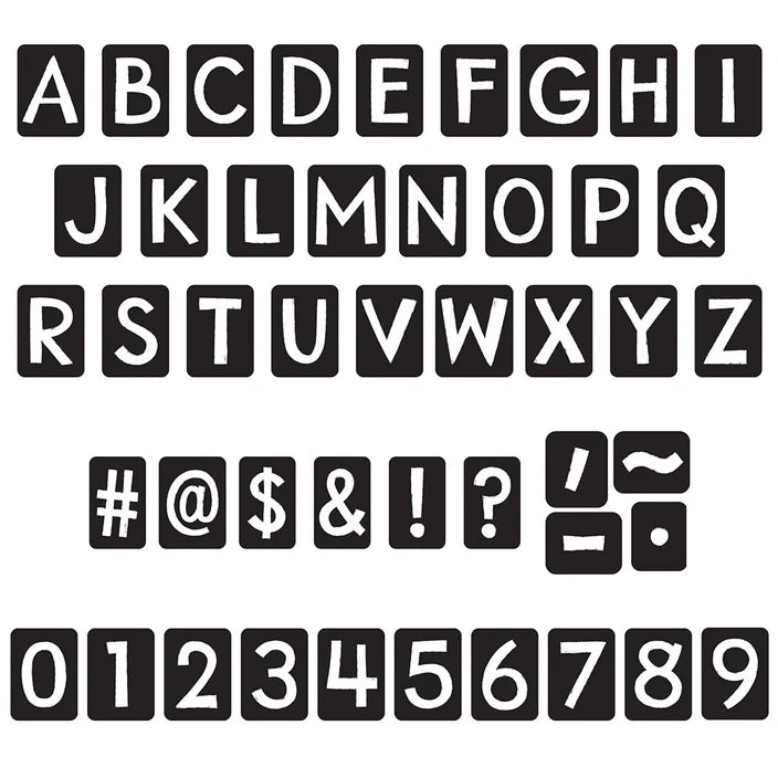 Black Tiles Uppercase (English/Spanish) Ready Letters®