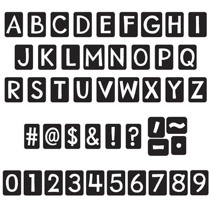 Black Tiles Uppercase (English/Spanish) Ready Letters®