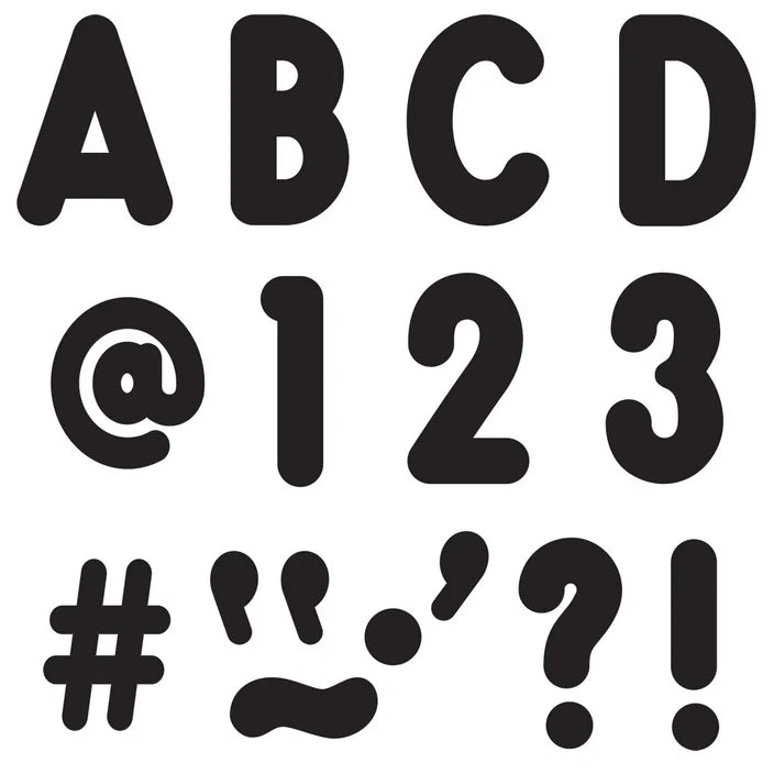 Black Billboard Uppercase (English/Spanish) Ready Letters®