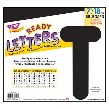Black Billboard Uppercase (English/Spanish) Ready Letters®