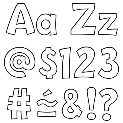 White Playful Uppercase/Lowercase Combo Pack (English/Spanish) Ready Letters®