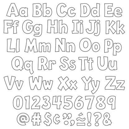 White Playful Uppercase/Lowercase Combo Pack (English/Spanish) Ready Letters®