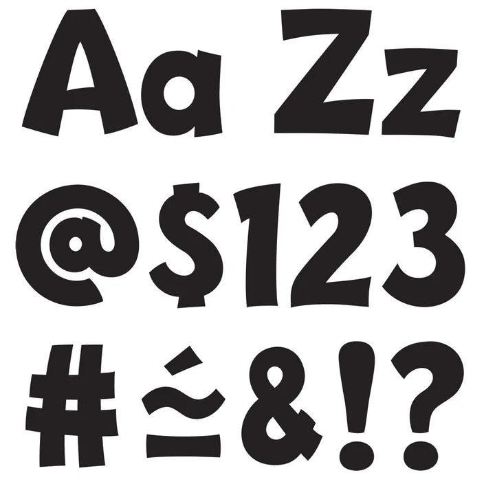Black Playful Uppercase/Lowercase Combo Pack (English/Spanish) Ready Letters®