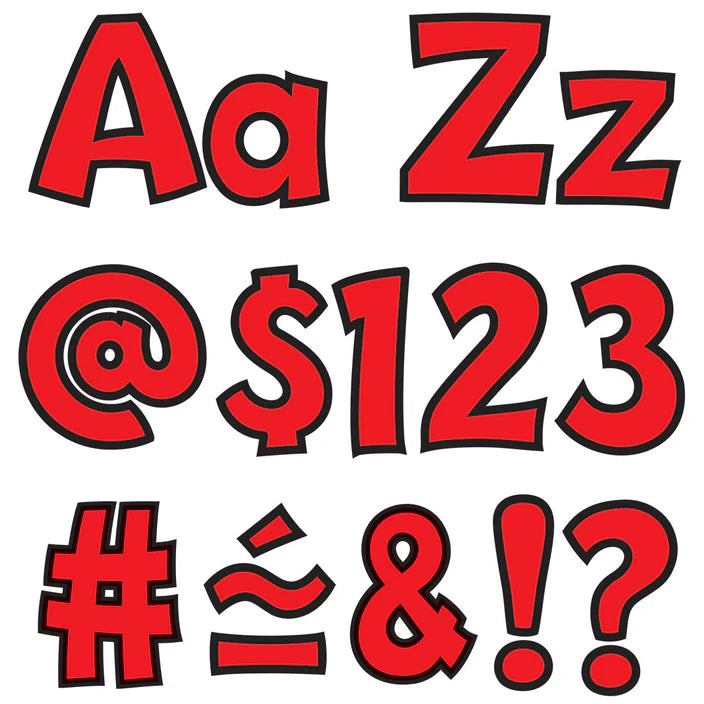 Red Playful Uppercase/Lowercase Combo Pack (English/Spanish) Ready Letters®