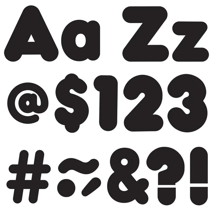 Black Casual Uppercase/Lowercase Combo Pack Ready Letters®