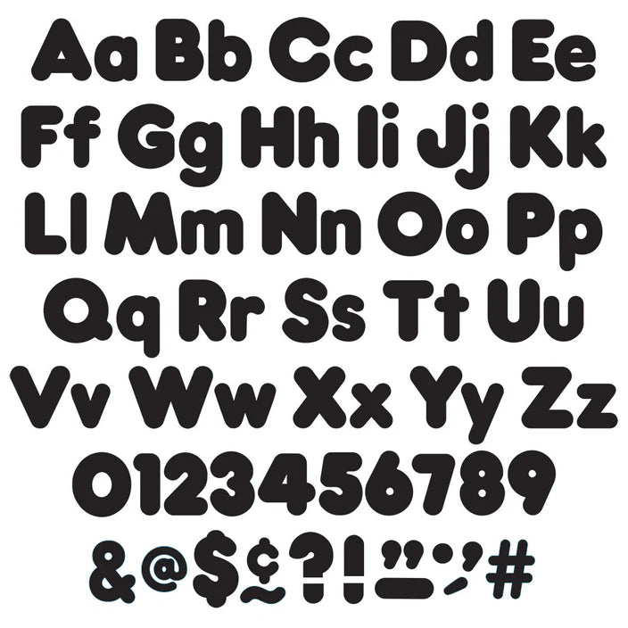 Black Casual Uppercase/Lowercase Combo Pack Ready Letters®