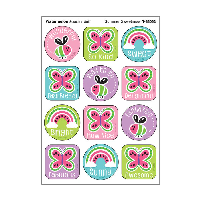 Summer Sweetness, Watermelon scent Scratch 'n Sniff Stinky Stickers®