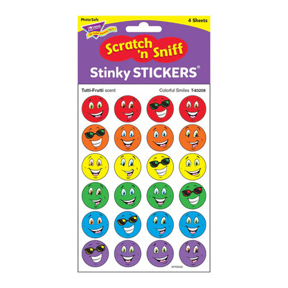 Colorful Smiles, Tutti-Frutti scent Scratch 'n Sniff Stinky Stickers®