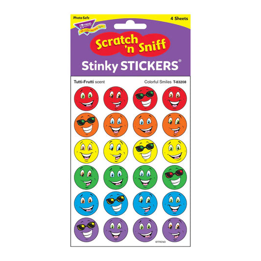 Colorful Smiles, Tutti-Frutti scent Scratch 'n Sniff Stinky Stickers®